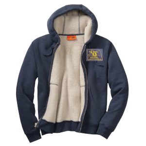 CornerStone® Heavyweight Sherpa-Lined Hooded Fleece Jacket - NAVY