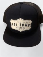 EEL TOWN OYSTERS BLACK TRUCKERS HAT