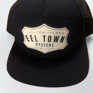 EEL TOWN OYSTERS BLACK TRUCKERS HAT