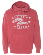 Comfort Color Hooded Sweatshirt color Crimson