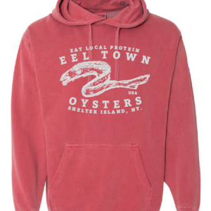 Comfort Color Hooded Sweatshirt color Crimson